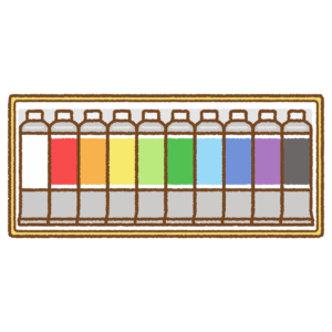 絵の具のフリーイラスト Clip art of paints