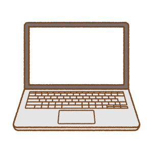 ノートパソコンのフリーイラスト Clip art of laptop-pc