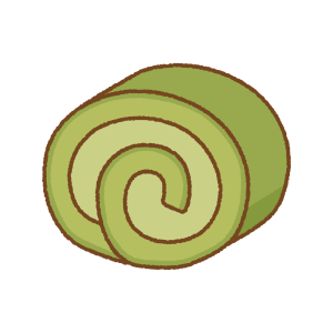 ロールケーキのフリーイラスト Clip art of rollcake