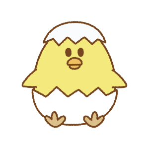 ヒヨコのイースターエッグのフリーイラスト Clip art of chick easter egg