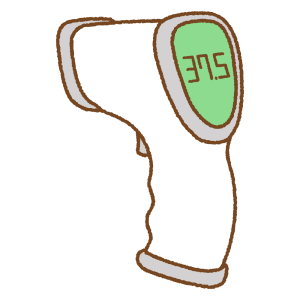 非接触型体温計のフリーイラスト Clip art of non contact thermometer