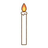 ロウソクのフリーイラスト Clip art of candle
