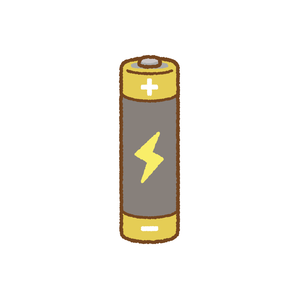 乾電池のイラスト 商用okの無料イラスト素材サイト ツカッテ