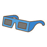 日食グラスのフリーイラスト Clip art of eclipse glasses