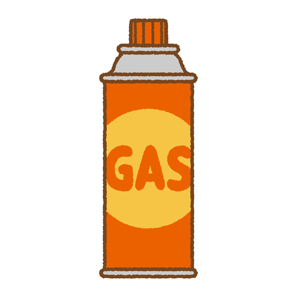 ガースカートリッジのフリーイラスト Clip art of gas cartridge