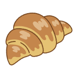クロワッサンのフリーイラスト Clip art of croissant