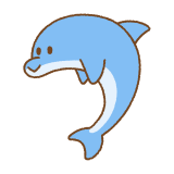イルカのフリーイラスト Clip art of dolphin