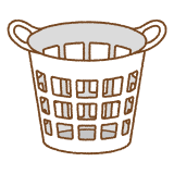 洗濯カゴのフリーイラスト Clip art of laundry basket