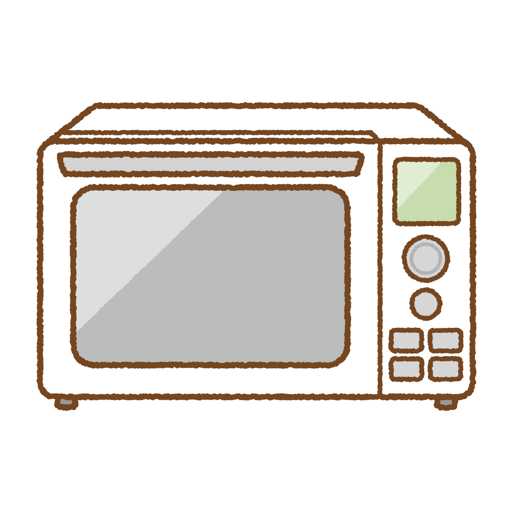 電子レンジのフリーイラスト Clip art of microwave oven