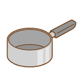 片手鍋のフリーイラスト Clip art of saucepan