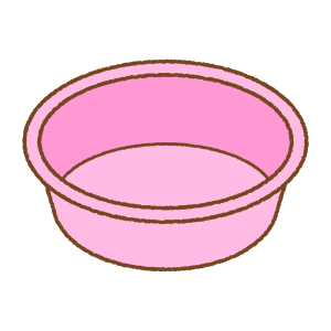 洗面ボウルのフリーイラスト Clip art of senmen-bowl