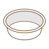 洗面ボウルのフリーイラスト Clip art of senmen-bowl