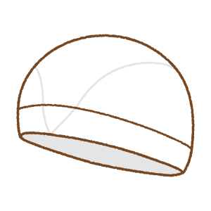 水泳帽のフリーイラスト Clip art of swimming cap