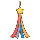 七夕飾りのフリーイラスト Clip art of tanabata-kazari