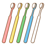 歯ブラシのフリーイラスト Clip art of toothbrushes
