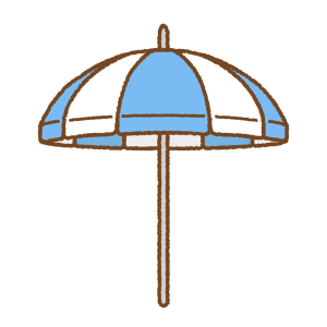 ビーチパラソルのフリーイラスト Clip art of beach-parasol