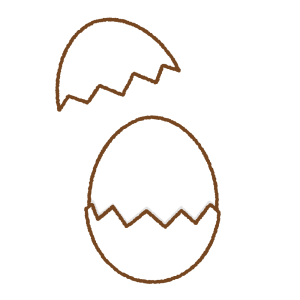 ゆでたまごのフリーイラスト Clip art of boiled egg