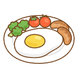 目玉焼きのフリーイラスト Clip art of fried-egg