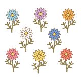 花のフリーイラスト Clip art of flower