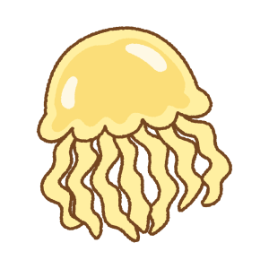 クラゲのフリーイラスト Clip art of jellyfish