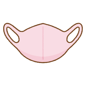 ピンクのマスクのフリーイラスト Clip art of pink mask