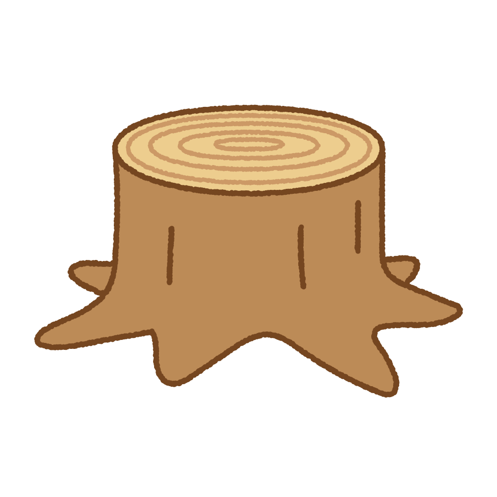 切り株のフリーイラスト Clip art of stump