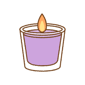 アロマキャンドルのフリーイラスト Clip art of aroma-candle