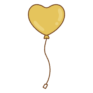 ハートの風船のフリーイラスト Clip art of heart balloon