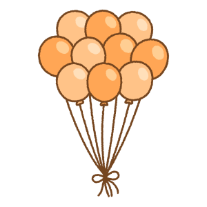 風船の束のフリーイラスト Clip art of balloons-bunch