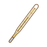 水銀体温計のフリーイラスト Clip art of clinical-mercury-thermometer