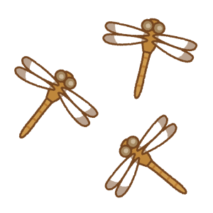 トンボのフリーイラスト Clip art of dragonfly