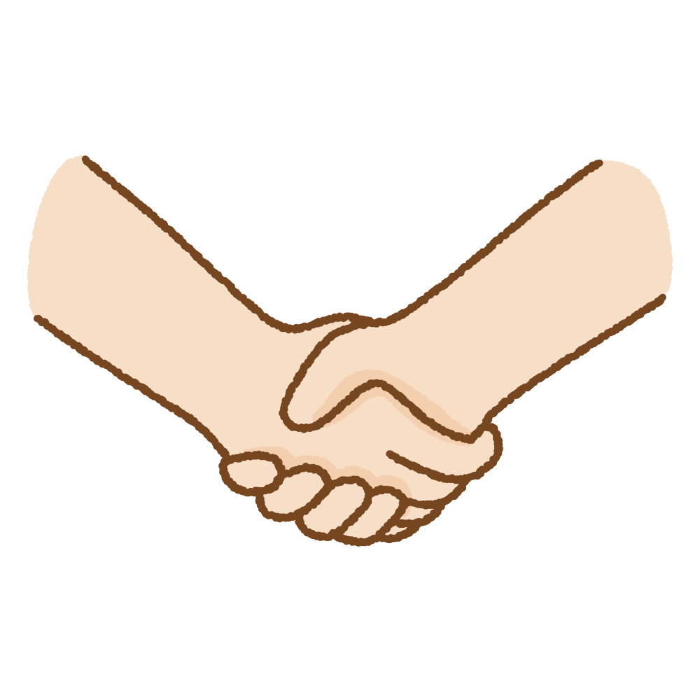 握手のフリーイラスト Clip art of handshake