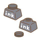 インクのフリーイラスト Clip art of ink