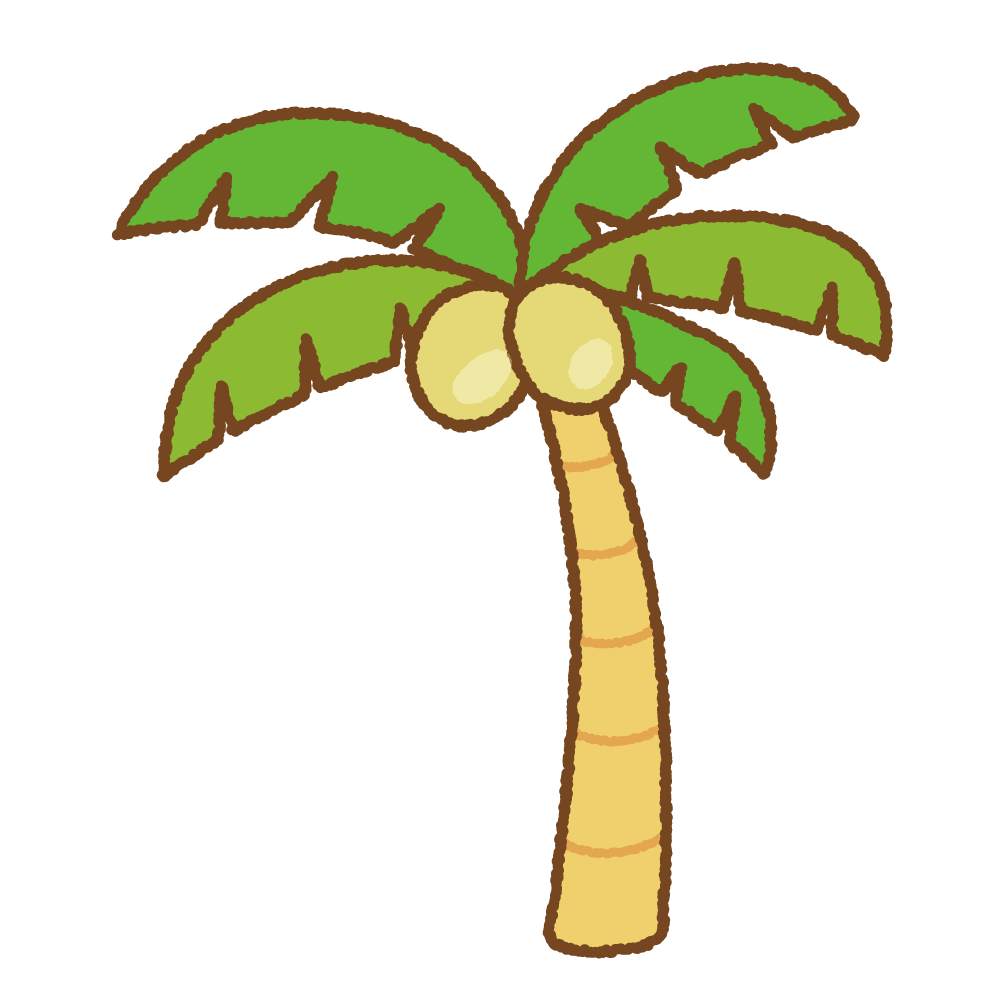 ヤシの木のフリーイラスト Clip art of palm-tree