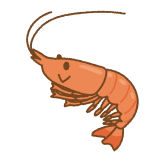 エビのフリーイラスト Clip art of shrimp