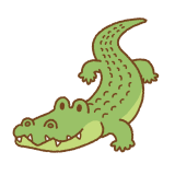 ワニのフリーイラスト Clip art of crocodile