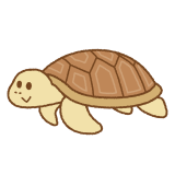 ウミガメのフリーイラスト Clip art of sea-turtle