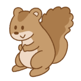 リスのフリーイラスト Clip art of squirrel