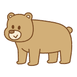 クマのフリーイラスト Clip art of bear
