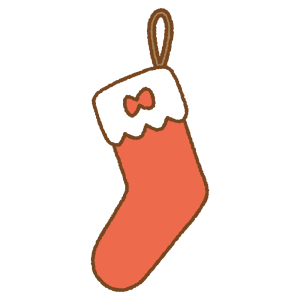 クリスマス靴下のフリーイラスト Clip art of christmas-sock