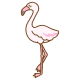 フラミンゴのフリーイラスト Clip art of flamingo