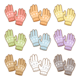 手袋のフリーイラスト Clip art of gloves