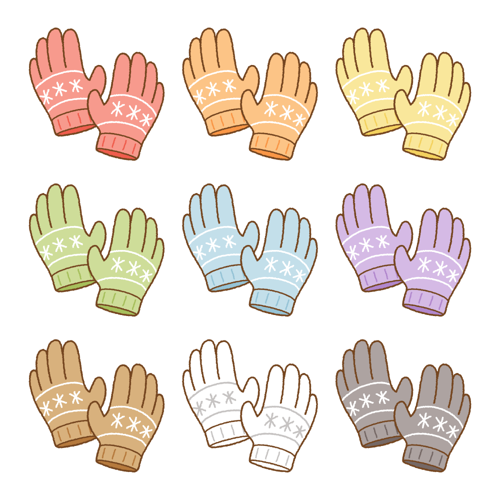 手袋のフリーイラスト Clip art of gloves