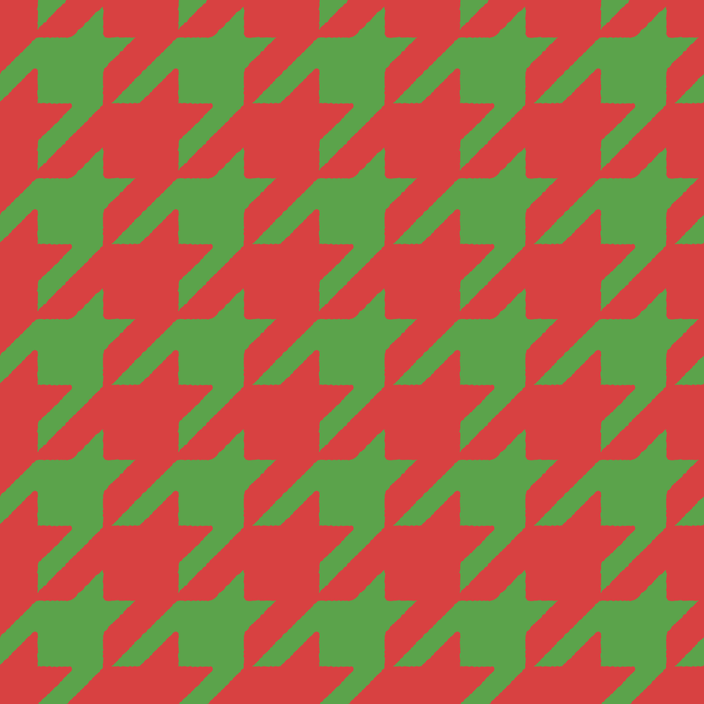 クリスマスカラーの千鳥格子のパターン素材のフリーイラスト Clip art of xmas chidori-goushi pattern