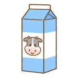 パック牛乳のフリーイラスト Clip art of milk