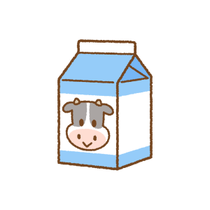 パック牛乳のフリーイラスト Clip art of milk