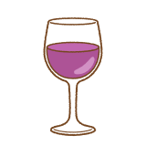 グラスワインのフリーイラスト Clip art of wine glass