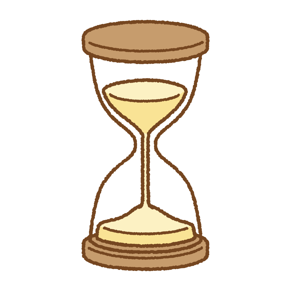 砂時計のフリーイラスト Clip art of hourglass