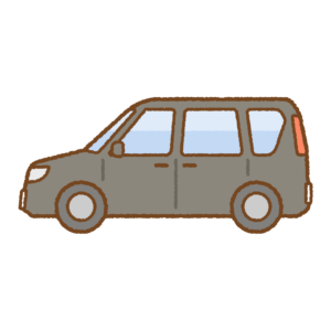 ミニバンのフリーイラスト Clip art of minivan