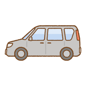 ミニバンのフリーイラスト Clip art of minivan